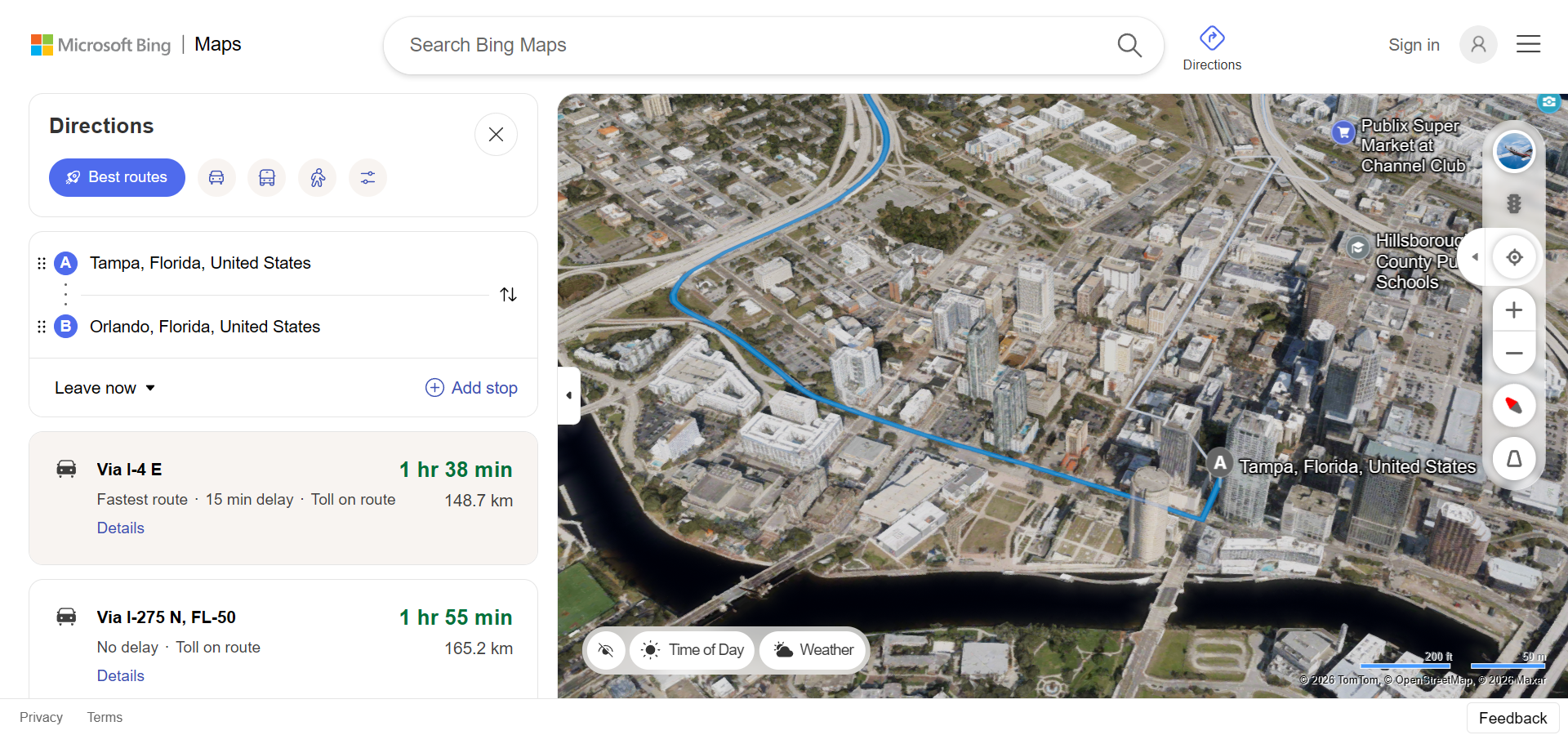 Bing Maps Real-Time Traffic Overview
